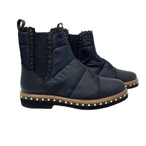 FREE PEOPLE Atlas Chelsea puffer Ankle Boots black size 8.5 38.5 New